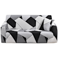 Miniatyrbillede 1 af 5: Sort og hvidt sofaovertræk til polyester elastiske sofaovertræk sofa stolbeskytter (M)