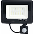 Miniatyrbild 1 av 5: LED-belysning med rörelsesensor 30W Svart utomhus IP65 Färgtemperatur: Kallt vitt 3000k/6500K - RWMotion sensor floodlight