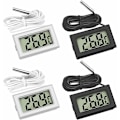 Miniatyrbillede 1 af 5: Mini Digital LCD Termometer Temperatur med Temperaturføler Sensor Tester (2X Sort 2X Hvid)