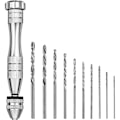 Miniatyrbild 1 av 5: Mini Handborr med 10 Mikroborr 0,8mm-3,0mm Vridborr Mini Mikro Handborrverktyg för Modell Valnöt Amber Oliv Nötter