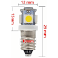 Miniatyrbilde 2 av 5: E10 AC LED-pærer - 10 stk 6V 5 LED-lamper - E10 Miniaturskrue 50Lm (AC 6V)