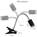Miniatyrbillede 5 af 5: 1 UVA UVB 50W Pærer, Reptil Lampe Opvarmning Landskildpadde Lampe med Lang Base 360° Rotation til Reptiler og Padder [Energiklasse A +]