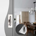 Miniatyrbillede 5 af 5: 1 stk. Glidskabsgreb i rustfrit stål, firkantet, 200mm x 65mm x 1.2mm, aluminiumlegering med skruer