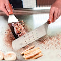 Miniatyrbillede 3 af 5: 3 stk. Rustfrit Stål Hamburger Skrabere, Hamburger Spatel, Solid Køkkenspatel, Perforeret Køkkenspatel og Bageplade Spatel, Hamburger