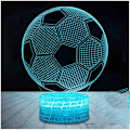 Miniatyrbillede 1 af 5: 3D Fodbold Lampe LED Natlys med Fjernbetjening, 7 Farver Vælgbar Dæmpbar Berøringskontakt USB Natlys Fødselsdagsgave, Glædelig Jul Gave