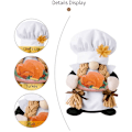 Miniatyrbillede 3 af 5: Thanksgiving Day Høst Festival Kramming Græskar Kok Hat Rudolph Dukke Ornamenter Efterår Gnome Plys Elf Dukke Mænds Gaver