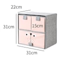 Miniatyrbild 3 av 5: 3 Galler Retractable Tyg Låda Kläder Artefakt Kläder Låda med Lock Non-Woven Fällbara Kläder Underkläder Låda Box ()