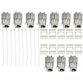Miniatyrbillede 1 af 5: 10 stk. RJ45 Cat6A Keystone Jack Modul Grad Skjold RJ45 Stik Termination Værktøj