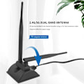 Miniatyrbillede 3 af 5: 2.4G/5G dobbeltbåndsantenne med 6,5 fod forlængerkabel 6DB magnetisk base trådløst netværkskort SMA WIFI-antenne