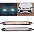 Miniatyrbillede 3 af 5: Universal LED Dagkørelys Blinklys Hvid Gul 15,5 Størrelse 23,5--2 Pak