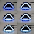 Miniatyrbilde 4 av 5: Motorsykkel bakbremselys med fargerike LED-kjørelys blinklys for YZF R3 R25 MT03/07 FZ07 LC150