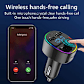 Pikkukuva 5 / 5: Auton Bluetooth 5.0 FM-lähetin MP3-soitin PD Type-C kaksois-USB-laturiadapteri Handsfree U-levy TF-kortti Häviötön musiikki