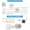 Miniatyrbillede 4 af 5: WiFi Smart Switch Intelligent Universal Trådløs Fjernbetjening Stemmestyring med Timer DIY Switch 2.4G WiFi Fjernbetjening Afbrydere Kompatibel med Alexa,