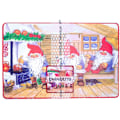 Miniatyrbilde 1 av 5: PVC Antiskli Julebrikke Julebordmatte Vaskbar Matbord Multifunksjon Kjøkkenmatte Gryteunderlag D-formet Bordmatte