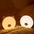 Miniatyrbillede 5 af 5: Lille Bjørn LED Nattelys Tryk Sensor Led Lampe Tre-Niveau Farvetemperatur Soveværelse Sengelampe Børnegave, Grå