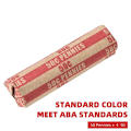 Miniatyrbillede 3 af 5: Møntruller Penny Sleeves Flade Penny Roll Wrappers 100 Stykker