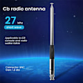 Miniatyrbillede 5 af 5: 2X 27Mhz Antenne 9 Tommer 51 HT Teleskopisk/Stang Antenne til CB Radio ûrConnector BNC