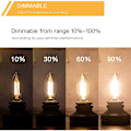 Pikkukuva 3 / 5: Pienet ruuvattavat LED-lamput, 10 kpl E14 Kynttilälamput himmennettävät, Lamput 40W E14/SES vastaavat, 220V, Lämmin valkoinen 2700K, FanciBuy