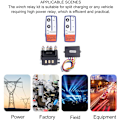 Miniatyrbild 3 av 5: 12V 250A Vinschrelä-kit med fjärrkontroll Reläkontaktbrytare för industrifordon