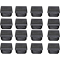 Miniatyrbilde 1 av 5: Kampanje, plastplugg 40x40mm firkantet rør ende svart plast endehette blindplugger for trampoline møbelføtter 16PCS