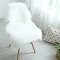 Miniatyrbilde 1 av 4: Falsk saueskinn, Falsk saueskinn Falsk ull Lammeskinn Teppe Fluffy Myk Lang Hår Polstring Stol Polstring Sofa Pute
