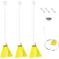 Miniatyrbillede 1 af 5: Selvlærende Badmintontræner, Badmintontræningskit, Justerbar Højde Badminton Reboundtræner til Enkelt Spiller med