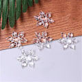 Miniatyrbillede 3 af 5: 24 stk. Jule Snefnug Klar Krystal Akryl Rhinestone Gel Julepynt til Julepynt