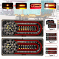 Miniatyrbillede 4 af 5: 2 stk. 24V LED dynamisk bil lastbil baglygte blinklys bremselys til trailer varevogn (41,5 cm)