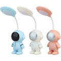 Miniatyrbillede 2 af 5: LED-skrivebordslampe til børn, sød astronaut øjenbeskyttende studielampe, USB genopladelig nattelys, 360° fleksibel svanehalslampe til soveværelse og kontor