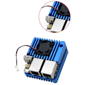 Miniatyrbillede 5 af 5: All Metal Beskyttelsesetui til NanoPi R2S Open Source ARM Board DIY Del - Blå
