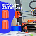 Miniatyrbillede 3 af 5: 12 stk 3D-printer Opvarmet Seng Silikon Nivellerings Puder Varmebestandig Solid Sengsstøtte Kompatibel med -10 3 Connect