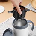 Miniatyrbillede 5 af 5: Rustfrit Stål Kaffemager Stativ Maskine Genanvendelig Foldbar Kaffe Filter til Køkken Husholdning, B