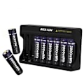 Miniatyrbillede 2 af 5: 8 Slots Smart Intelligent Lithium Batterilader til AA AAA 1.5V Genopladelige Batterier
