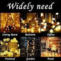 Miniatyrbillede 5 af 5: LED Rattan Kuglelys, 5 m, 40 LED'er, Stænger, Vandtæt, IP44 Rattan Kugler, Lysguirlande, Julepynt til Bryllup, Plæne, Jul, Hjem,