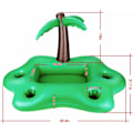 Miniatyrbillede 4 af 5: Oppustelig drikkeholder, kokosnødtræ oppustelig kopholder, med 4 kopholdere og 1 flydende rille isbar pool til sommer strand fritid/fest De