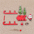 Miniatyrbild 5 av 5: Julgransdekorationer i släde, Tomte Snögubbe Älg Bordsprydnad, Miniatyr Träleksak, Julleksaker för Barn, Sagoskog Ornament Kit (3 st)