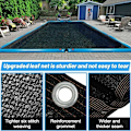 Miniatyrbild 2 av 5: Bladnät Skydd för Rektangulär Pool, Överjordisk Poolskydd, Utomhus Blockerar Döda Löv och Skräp 2×3m(6.5x10ft)
