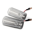 Miniatyrbilde 1 av 5: 2 stk LED dynamiske sidemarkeringslys blinklys til W460 W461 W463 G500 G550 G55 G65 klar