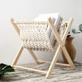 Miniatyrbild 4 av 5: Boho tidningsställ, dekorativt macramé tidningsställ, förvaringskorg för servetter, bohemisk rustik dekoration