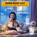 Miniatyrbild 4 av 5: Paket med 12 st 3D LED Nattlampbaser + Fjärrkontroll + USB-kabel, 16 Färger Ljusshow Displayställ för Akryl Vit