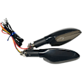 Miniatyrbilde 1 av 5: Motorsykkel blinklys 21LED blinklys indikator DRL tofarget LED bremselys + rød