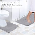 Miniatyrbillede 3 af 5: 2 stk. Memory Foam Toiletmåtte Ekstra Blød Kontur Absorberende Rektangulær U-formet Toiletmåtte 40x50cm 50x70cm