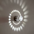 Miniatyrbillede 1 af 5: Spiral Vægskinne Vægslampe 3W Moderne LED Vægskinne til Soveværelse, Gang, Korridor, Bar, Cafe, Stue (Hvidt Lys) [Energiklasse A+]