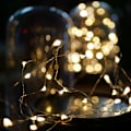 Pikkukuva 2 / 5: Lämpimän valkoiset LED-koristevalot paristoilla, 1m 10 LED-valoketju jouluun