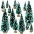 Miniatyrbillede 1 af 5: 34 stk. Mini Juletræ Sne Frost Fyr DIY Håndværk Desktop Dekoration Julepynt Træ Dekorationer