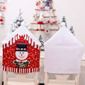 Miniatyrbild 5 av 5: Julstolsöverdrag Juldekoration Hatt Snögubbe Tomte Rekvisita Tillbehör för Restaurang Matrum Fest Födelsedag Bröllop (6 st E)