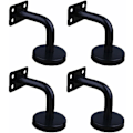 Miniatyrbild 1 av 4: 4-pack rostfria handledarfästen för väggmontering av trappräcken Fästen för räcken Trappräcke Väggfästen (platt ark 60x60mm),