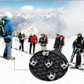 Pikkukuva 3 / 5: Jääpiikit, Universaalit Lumikahvat Kengille Kenkien Yläpuolella Kengän Saappaiden Kumilla 5 Teräspiikillä Crampon - M