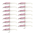 Miniatyrbilde 2 av 5: 5cm/0.6G Kunstig Havfiske Agnsfisk med Bionisk Ål Haken T Hale Simulering Myke Insekter 75 stk Rosa