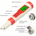 Miniatyrbillede 4 af 5: 4-i-1 Digital pH-måler - 0,01 Opløsning, pH/EC/TDS/Temperatur - Baggrundsbelyst LCD-skærm, Automatisk Kalibrering